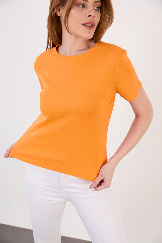 Short Sleeve Basic Bluz - 4