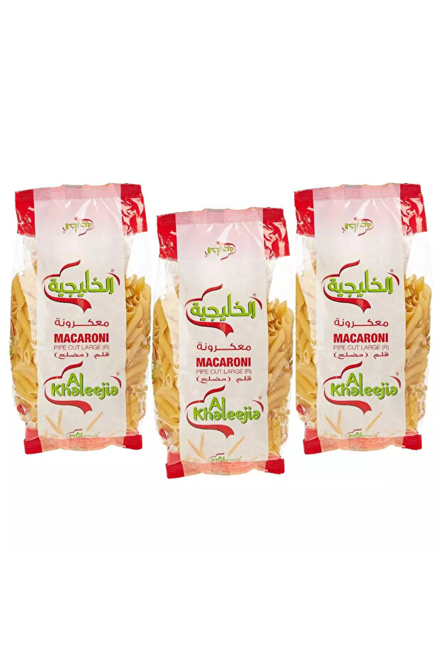 Al Khaleej Macaroni Pipe Cut Large Pasta- 3X400gms