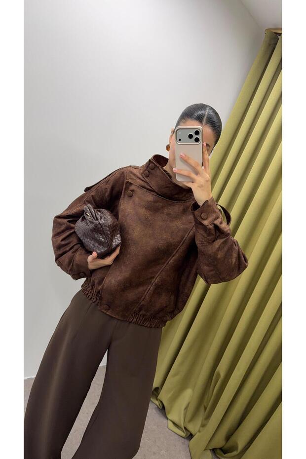 Brown Suede Jacket - 3