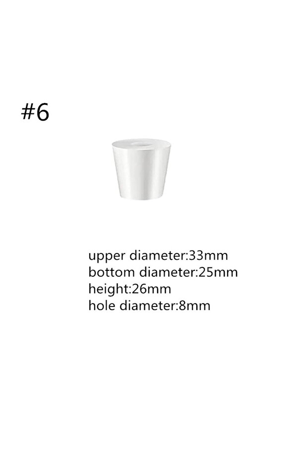 1pcssize 6 Silicone Tapered Plug With Hole Food Grade Stopper for Fermentation Barrel Airlock ...
