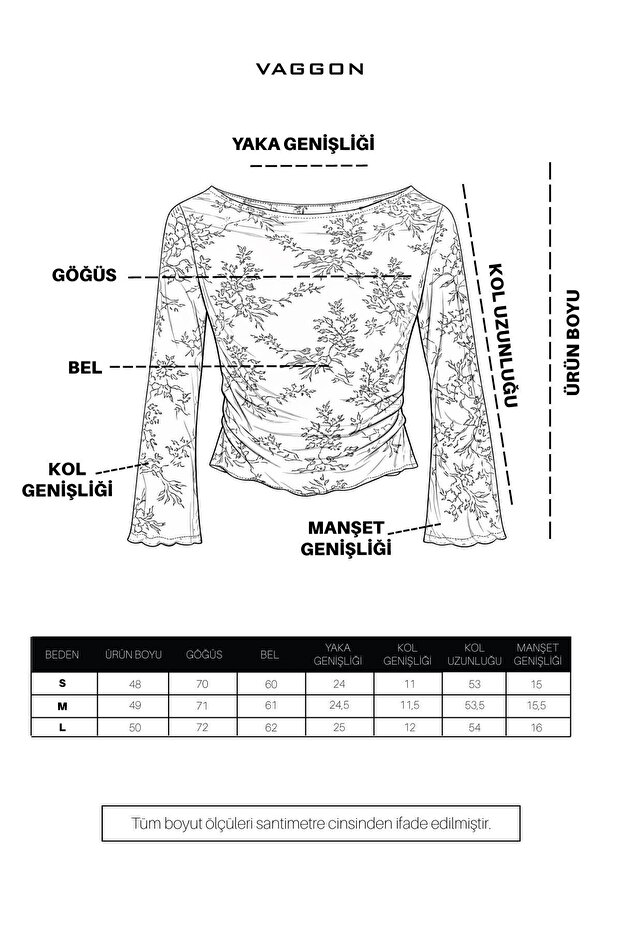 Bluză maro transparentă brodată - 6