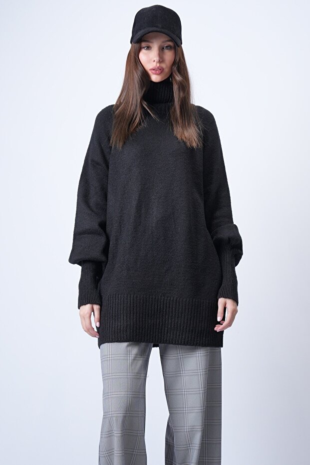 Boğazlı Mini Elbise - 3