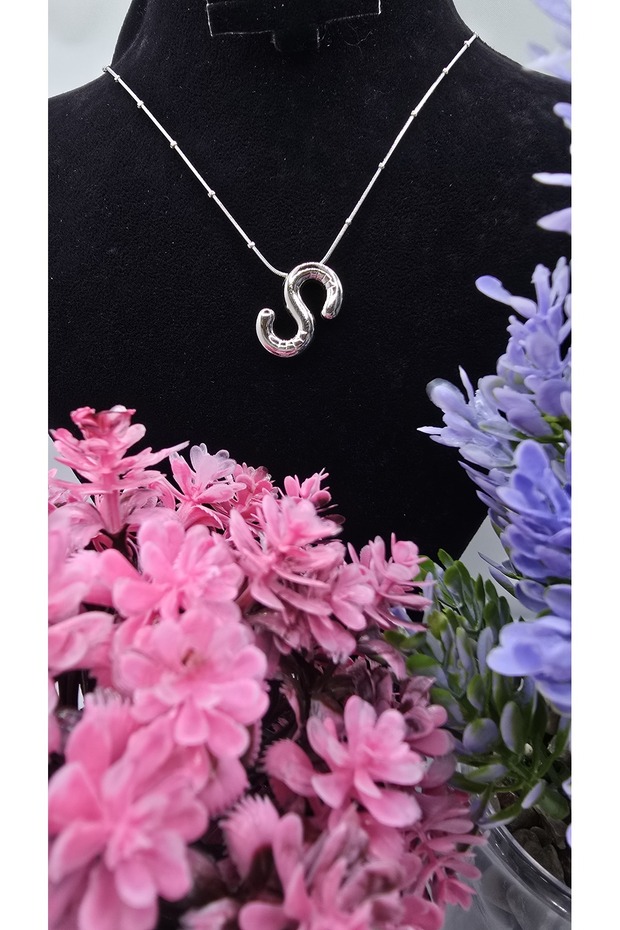Letter S Balloon Steel Necklace - Gold & Silver Color Options 45cm Stainless & Tarnish Resistant