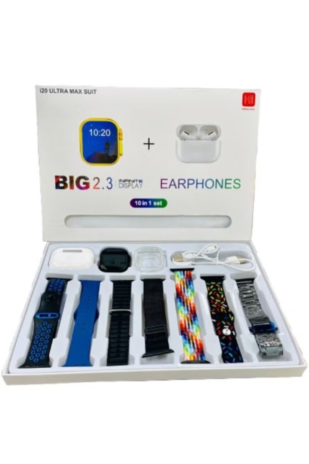 10 in1 Smart Watch Ultra with Earphones Health and Sports, Bluetooth Calling |FLARE GADGETS