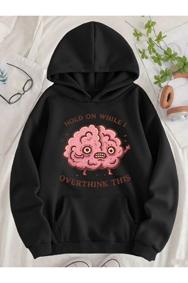 Comfortable mold Hooded Oversized unisex Printed akil