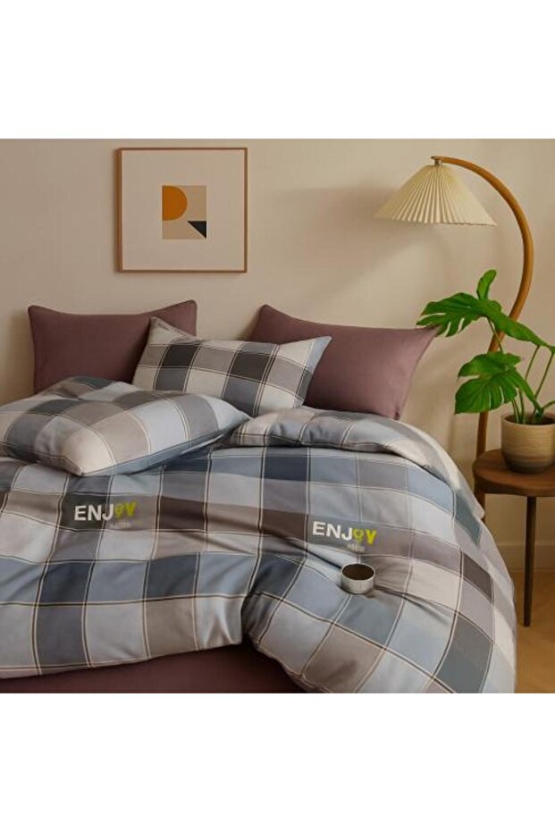 طقم مفروشات "المربعات الهادئة" - استمتع - 1