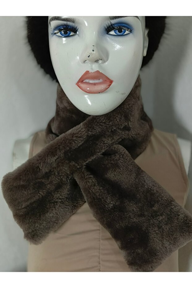 Soft Natural Lamb Fur Etol Sweater, Sheep Fur Kaşkol