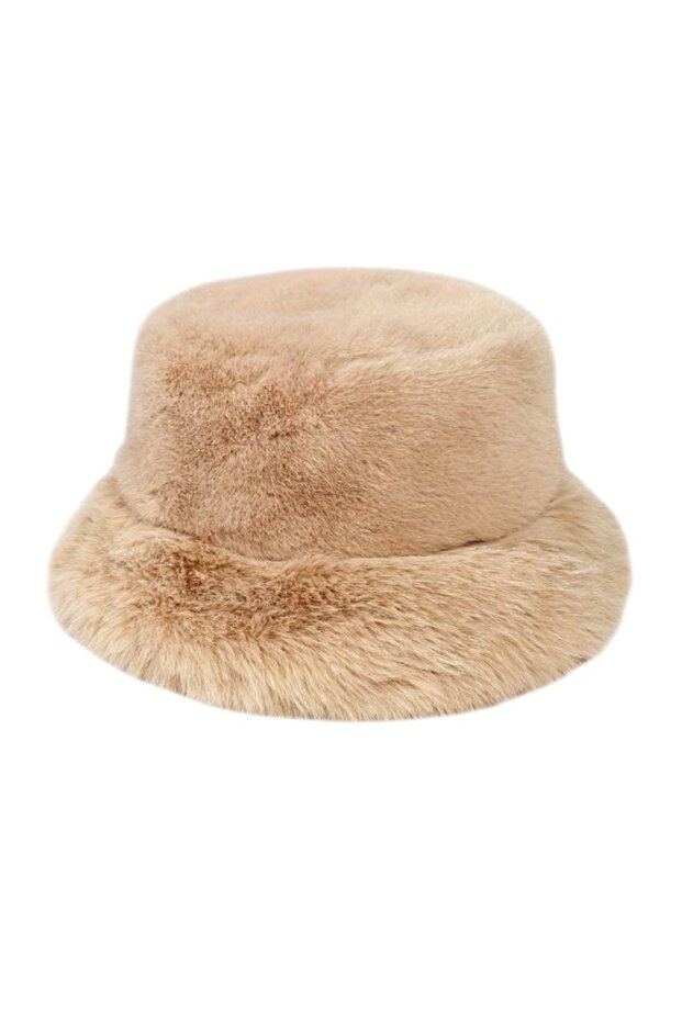 Brown Plush Heart Hat - 2