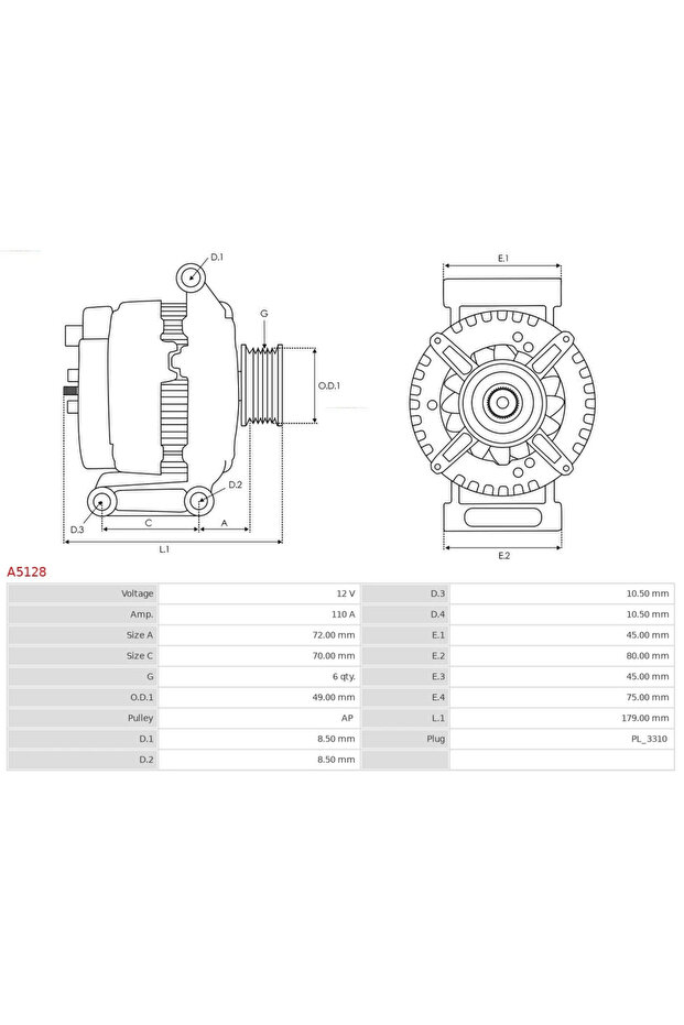 Генератор / Алтернатор Mazda 3/5 - 6