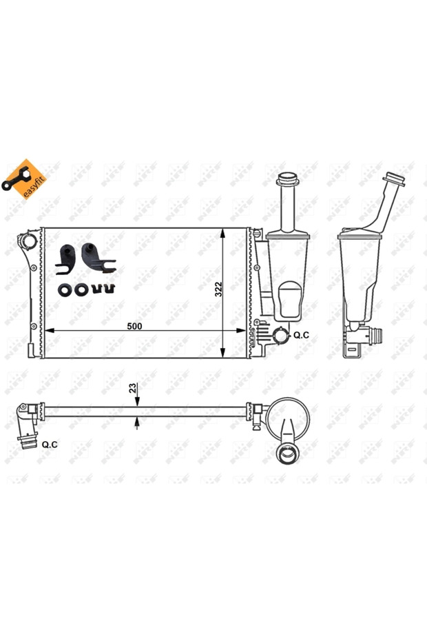 Fiat Panda Engine Cooling Radiator - 5