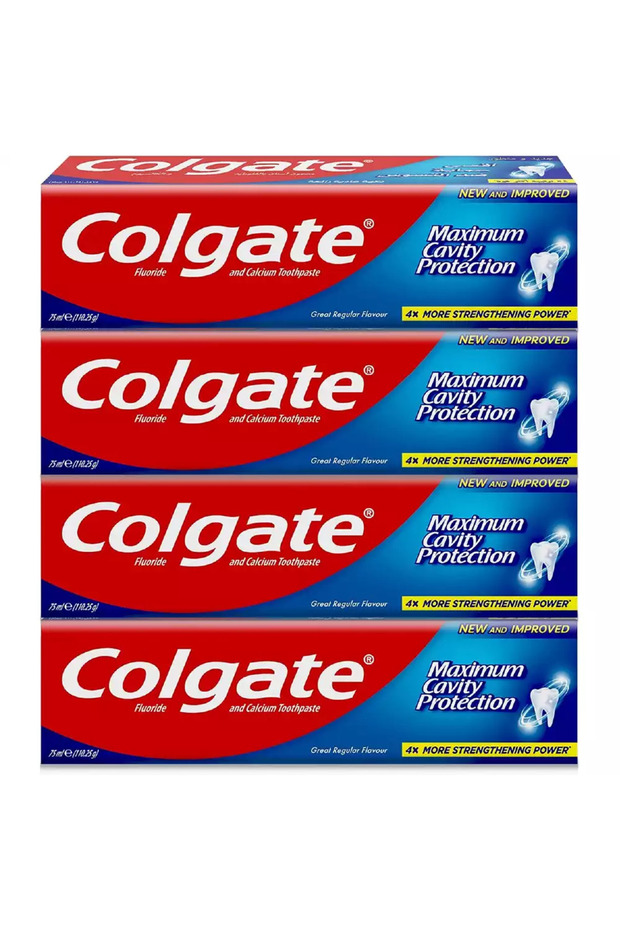 Maximum Cavity Protection, Fluoride and Calcium Toothpaste- 4X75ml Special Offer