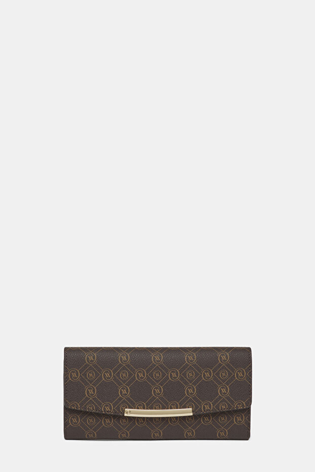 KAHVE MONOGRAM CÜZDAN - 1