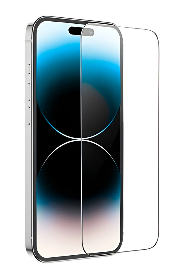 2-Pack iPhone 15 Pro Max Compatible Unbreakable Full Coverage Glass Screen Protector - Black Framed - 4