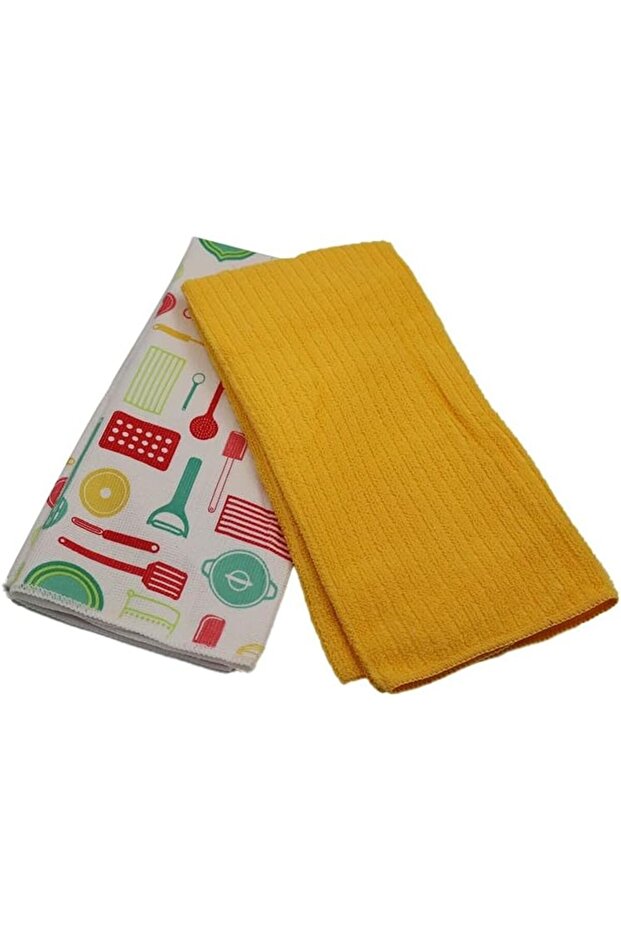 مجموعة مناشف مطبخ فاخرة من الألياف الدقيقة - 3