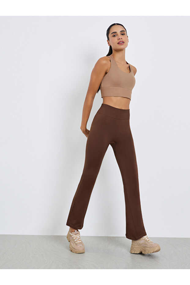 Women Seamless Broad Waist Flare Leggings