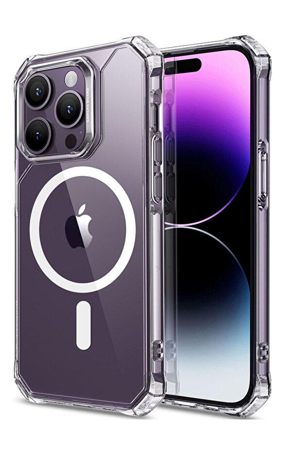 جراب ESR Air Armor لهاتف iPhone 14 Pro Max مع نظام HaloLock الشفاف MagSafe