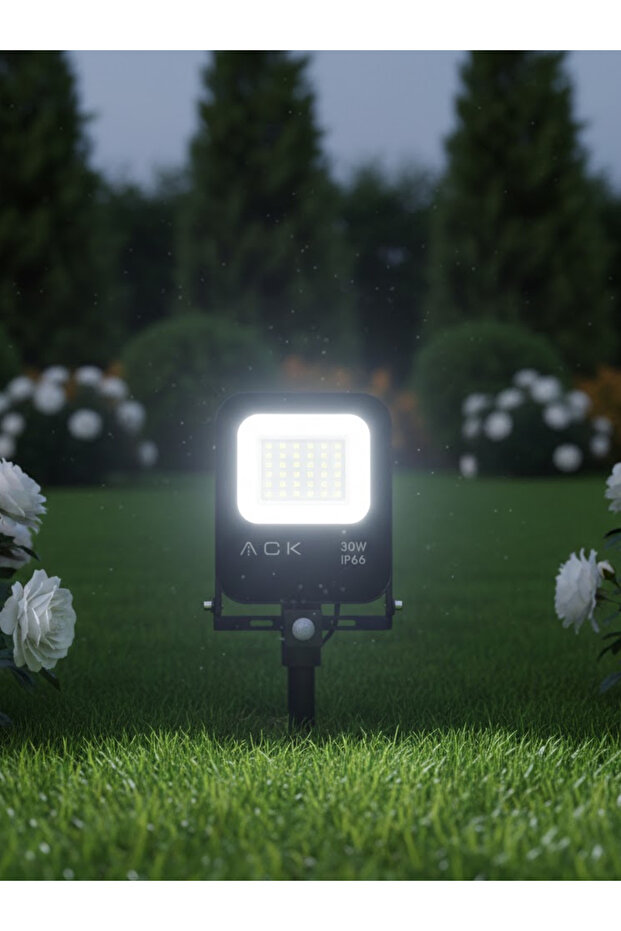 30W Sensörlü LED Projektör Beyaz - 1