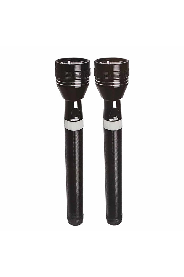 Rechargeable Led Flashlight Torch, Long Duration Time GFL4637, 3.6V 1900mAh- Black