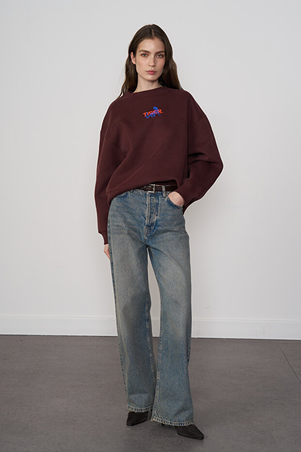 Tiger Baskılı Sweatshirt - 1