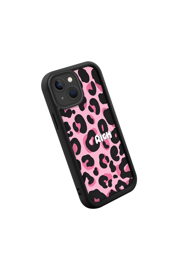 Stylish High-Quality Leopard Pattern Cat Phone Case Compatible with iPhone 15 Plus