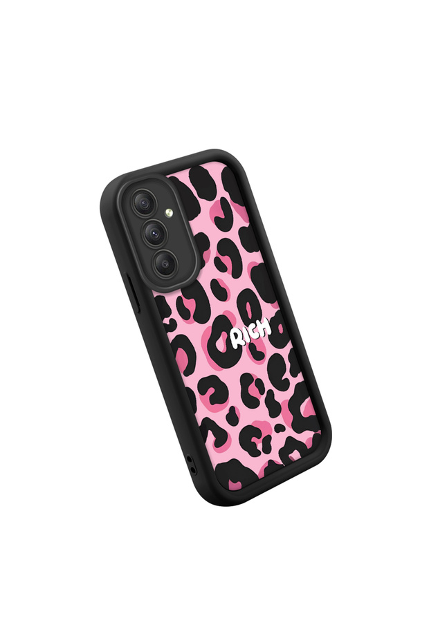 Samsung Galaxy A34 Compatible Stylish High-Quality Leopard Pattern Cat Phone Case