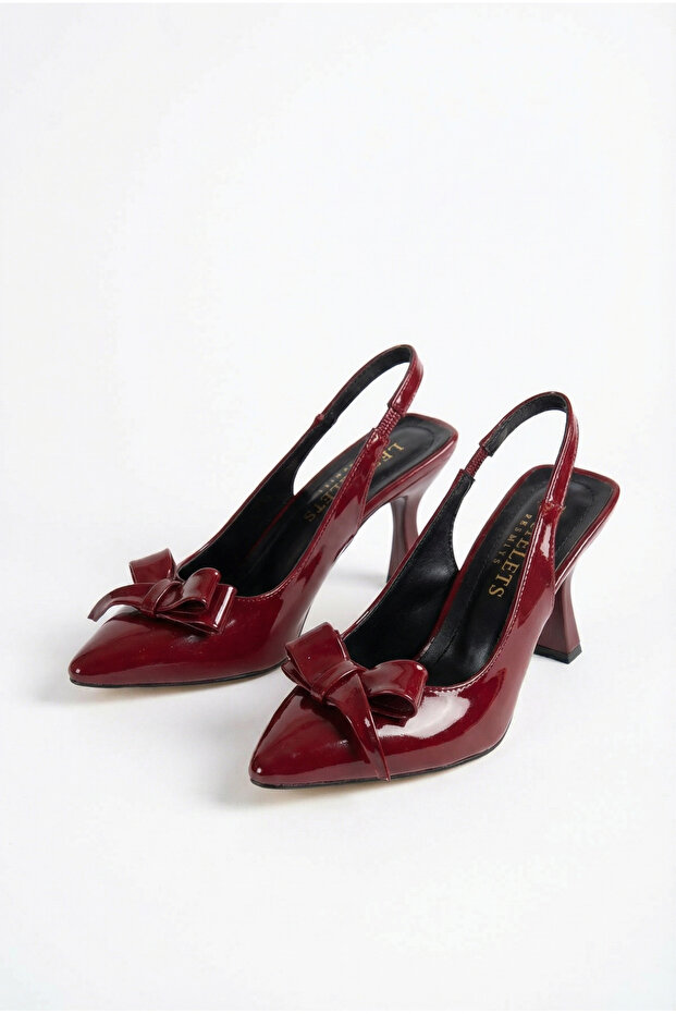 Soleil Ruban Classique Women's Pointed Toe Slingback Heeled Shoes