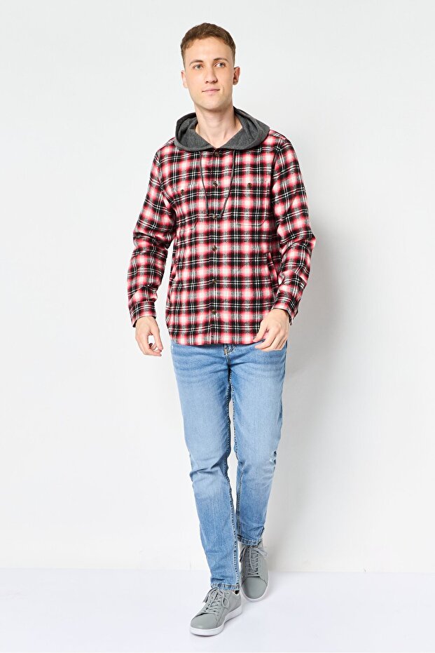 Men Plain Jacket Shirt, Multicolor - 2