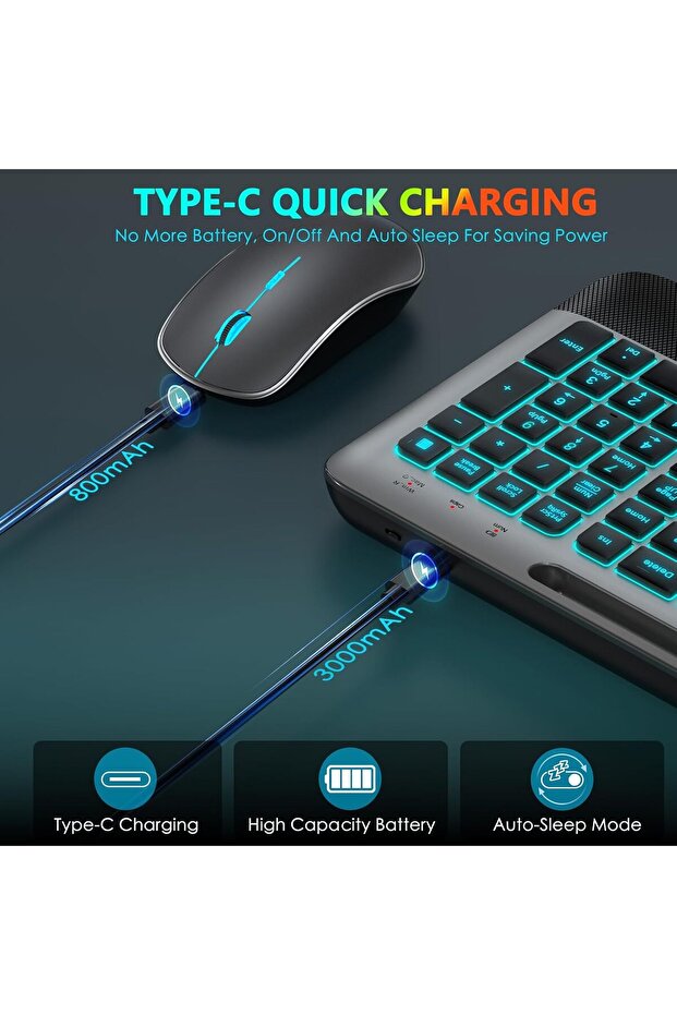 JOYACCESS Wireless Keyboard and Mouse Combo Backlit - 5