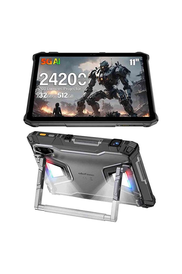 Armor Pad 5 Ultra 5G 200LM Projeksiyon 24000 mAh Batarya Android Tablet - 1
