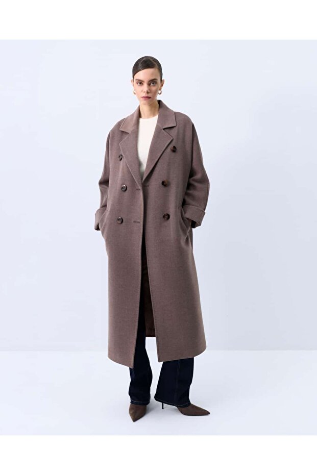 Double Button Coat Mink