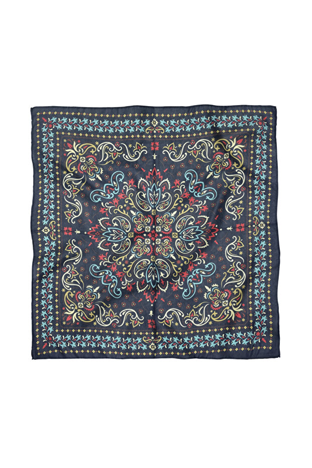 وشاح/باندانا من القطن والبوليستر بنمط عرقي 60x60 سم