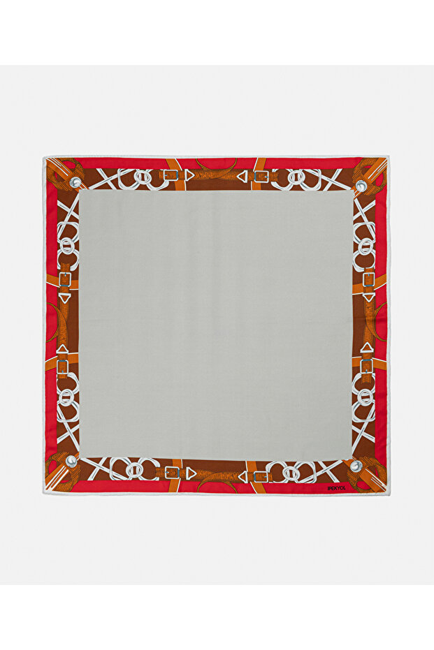 Görsel baskılı ipek eşarp - 1