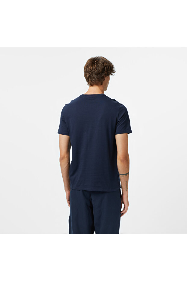 Smooth Solid Erkek Mavi T-Shirt - 3