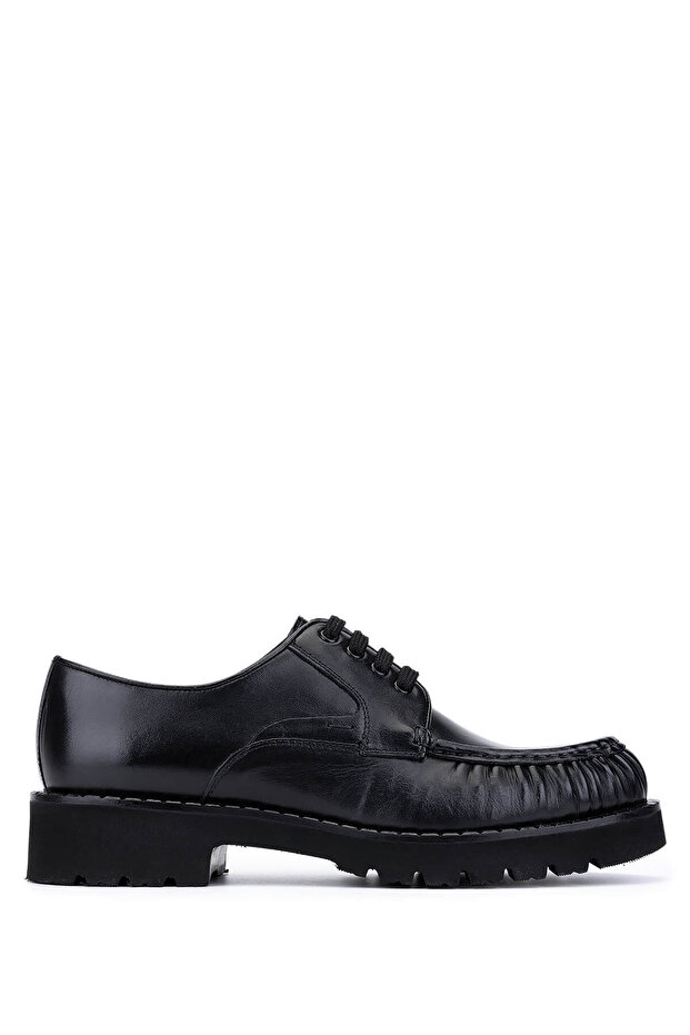 Men's Genuine Leather Black Casual Shoes