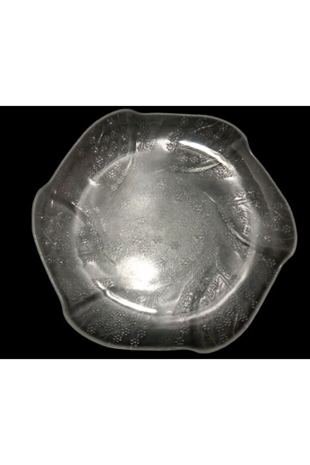 طقم أطباق زجاجية بنمط أوراق الشجر 4 قطع - 1