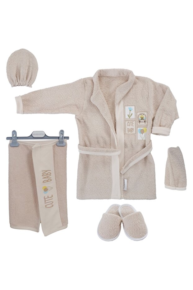 Bambu 0-24 Ay Bebek Bornoz Seti - 3