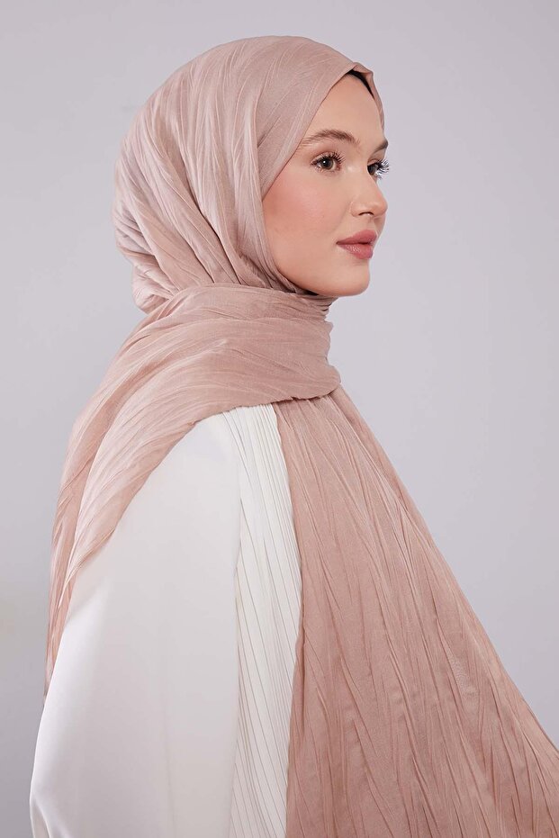 A.Somon Pliseli Pamuklu Şal - 2