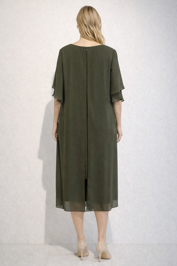 Rochie midi brodata cu margele - 5