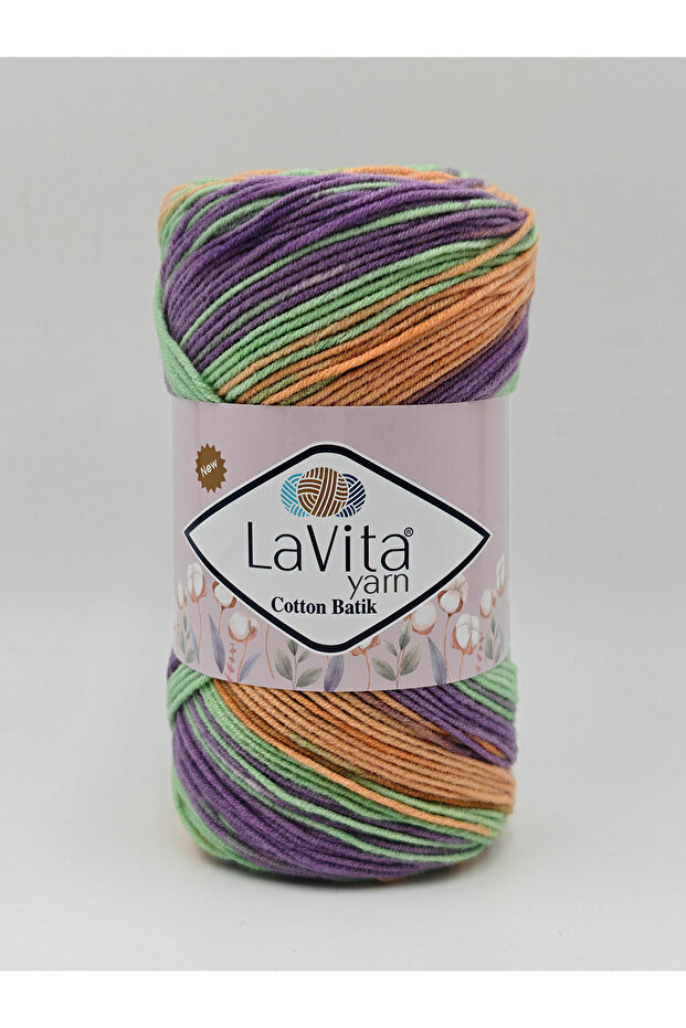 Cotton Batik Hand Knitting Yarn 60% Cotton 40% Acrylic 100Gr (Cb21 Frezya)
