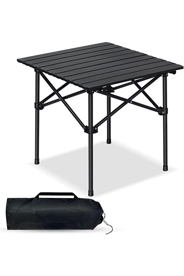Outdoor Camping Folding Table,Lightweight Folding with Aluminum Top and Carry Bag