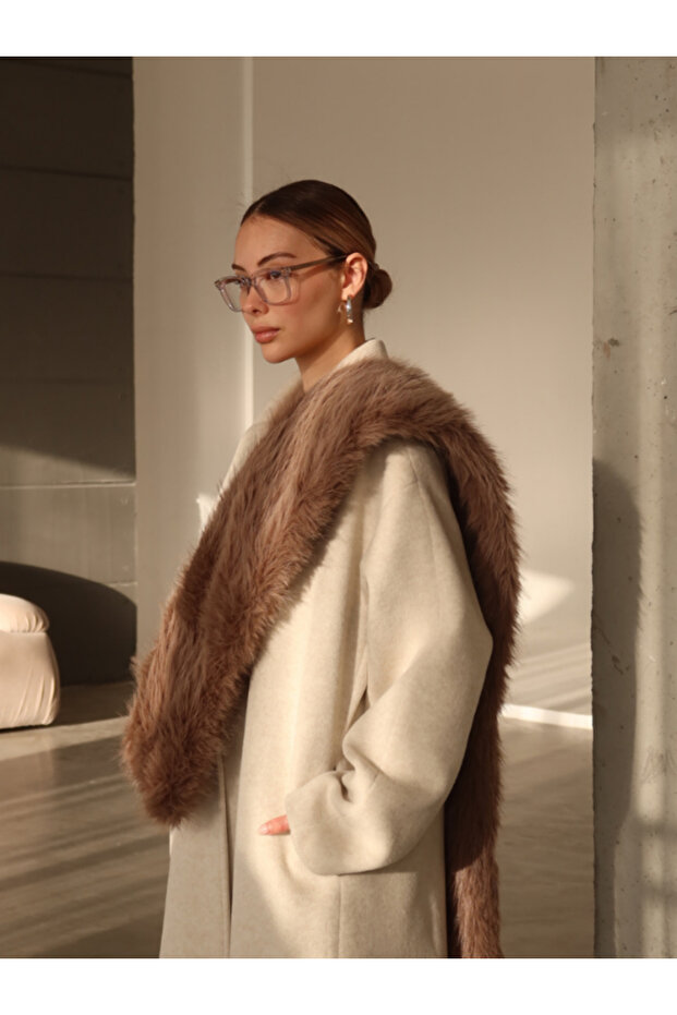 Eșarfă din blană artificială de nurcă - 4