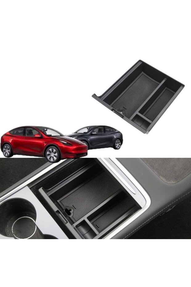 Model Y - Model 3 Center Console Top Organizer - Black