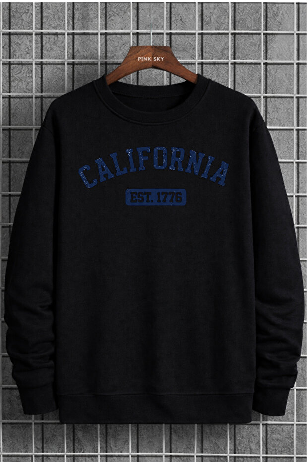 Unisex Oversized Cotton Printed Sweatshirt California