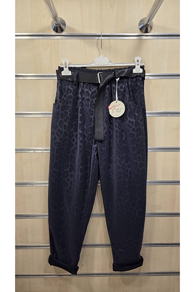 Leopard Pattern Trousers Leather-Look - 1