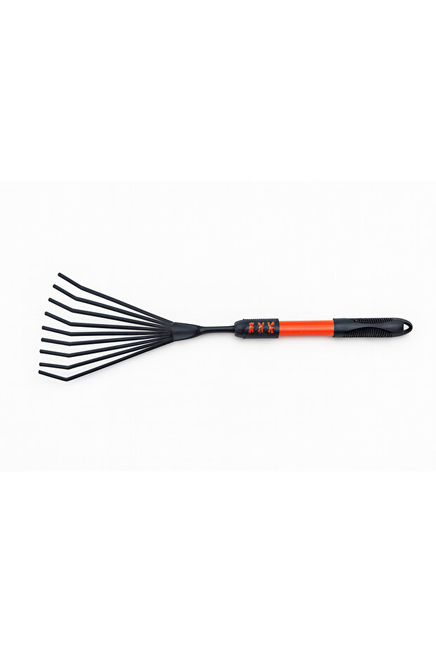 Mini Garden Rake with Ergonomic Comfort Grip & Rust Resistant (15W x 55H cm)