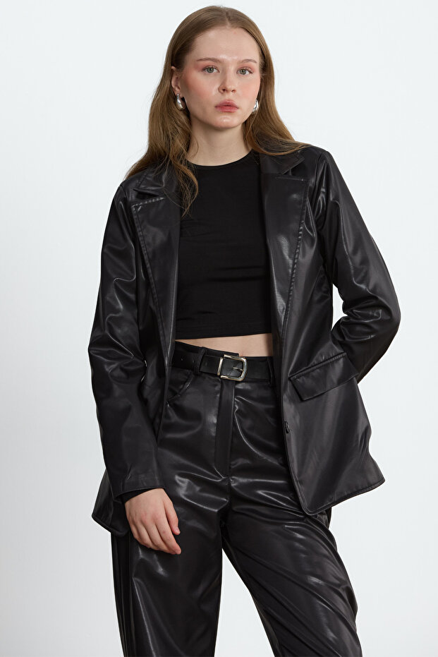 Black Nova Leather Jacket - 4