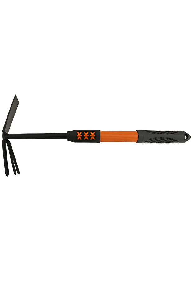 Hand Hoe and Cultivator – Ergonomic Grip Handle in Orange and Black for Easy Weeding & Soil (40H cm)