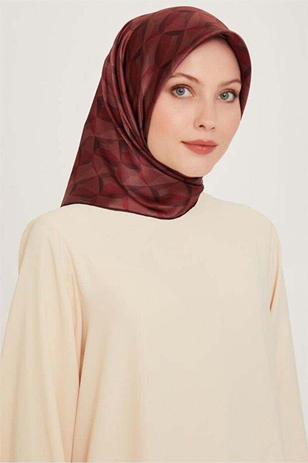وشاح حريري نوستالجيا - 9204-56 أحمر تويل
