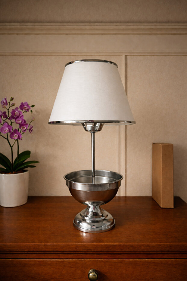 Krom Şekerlik Vazo Abajur - 2