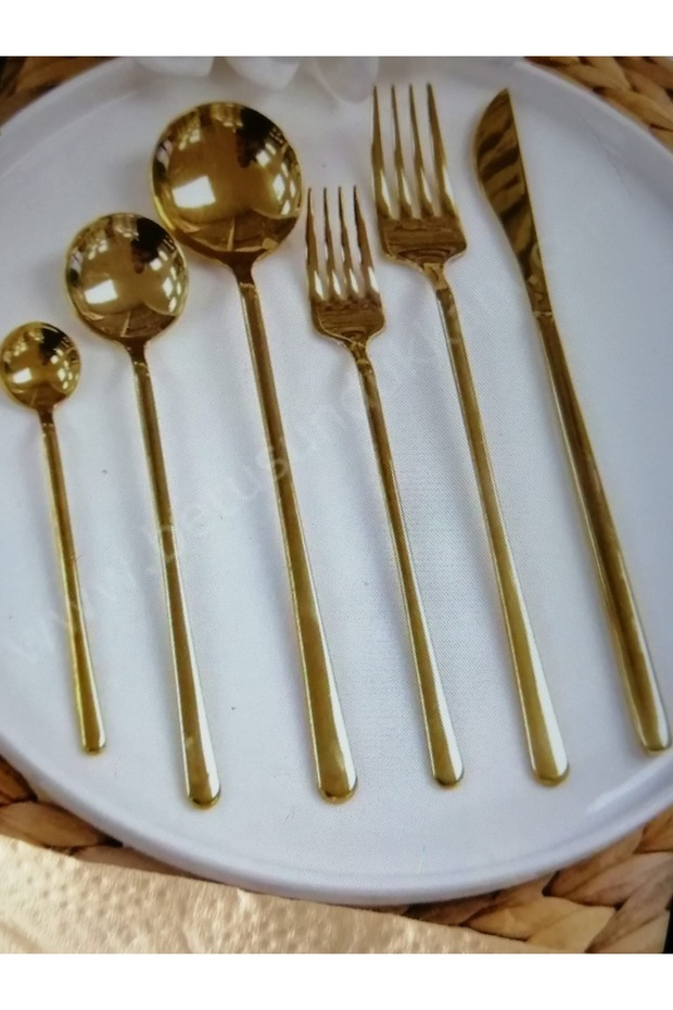 Gold 6-Person 36-Piece Boxed Cutlery Set 18/10 Steel Product